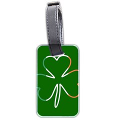 Shamrock Irish Clover St Patrick Luggage Tag (two Sides) by yoursparklingshop