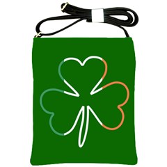 Shamrock Irish Clover St Patrick Shoulder Sling Bag by yoursparklingshop