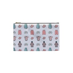 Pattern With Clothes For Newborns Cosmetic Bag (small) by SychEva