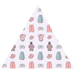 Pattern With Clothes For Newborns Wooden Puzzle Triangle by SychEva