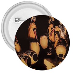 Candombe Drummers Warming Drums 3  Buttons by dflcprintsclothing