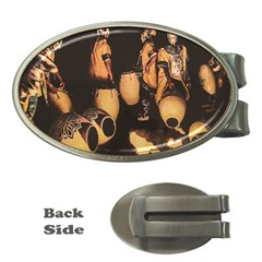 Candombe Drummers Warming Drums Money Clips (oval)  by dflcprintsclothing