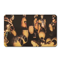 Candombe Drummers Warming Drums Magnet (rectangular) by dflcprintsclothing