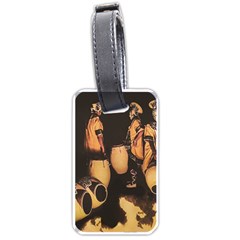 Candombe Drummers Warming Drums Luggage Tag (one Side) by dflcprintsclothing