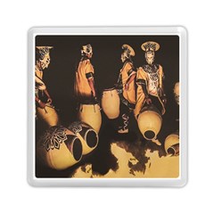 Candombe Drummers Warming Drums Memory Card Reader (square) by dflcprintsclothing