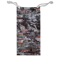 Metsovo Aerial Cityscape, Greece Jewelry Bag by dflcprintsclothing