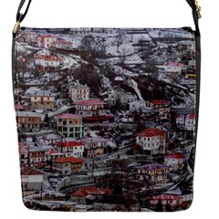 Metsovo Aerial Cityscape, Greece Flap Closure Messenger Bag (s) by dflcprintsclothing