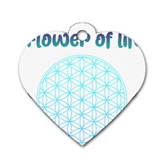 Flower Of Life  Dog Tag Heart (two Sides) by tony4urban