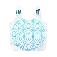 Flower Of Life  Full Print Recycle Bag (m) by tony4urban