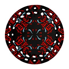 Abstract Pattern Geometric Backgrounds   Round Filigree Ornament (two Sides) by Eskimos