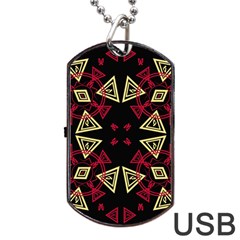 Abstract pattern geometric backgrounds   Dog Tag USB Flash (One Side)