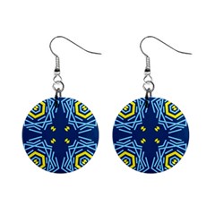 Abstract Pattern Geometric Backgrounds   Mini Button Earrings by Eskimos