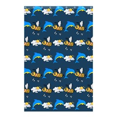 Dolphins Bees Pattern Shower Curtain 48  X 72  (small)  by Sparkle