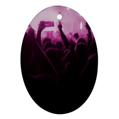 Music Concert Scene Oval Ornament (two Sides) by dflcprintsclothing