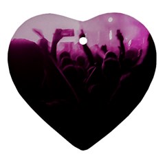 Music Concert Scene Heart Ornament (two Sides) by dflcprintsclothing