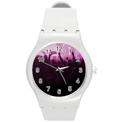 Music Concert Scene Round Plastic Sport Watch (m) by dflcprintsclothing