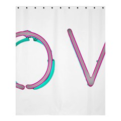 Pop Art Neon Love Sign Shower Curtain 60  X 72  (medium)  by essentialimage365