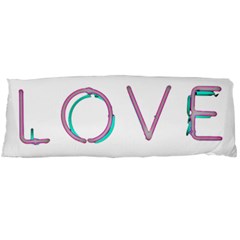 Pop Art Neon Love Sign Body Pillow Case (dakimakura) by essentialimage365