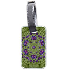 Retro And Tropical Paradise Artwork Luggage Tag (two Sides) by pepitasart