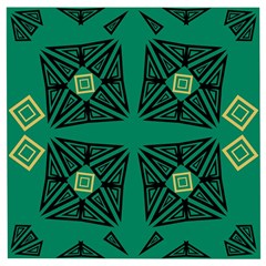 Abstract Pattern Geometric Backgrounds   Wooden Puzzle Square by Eskimos