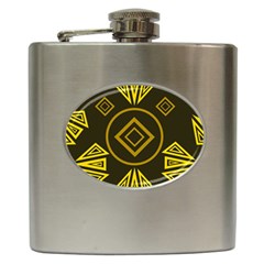 Abstract Pattern Geometric Backgrounds   Hip Flask (6 Oz) by Eskimos