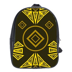 Abstract Pattern Geometric Backgrounds   School Bag (large) by Eskimos