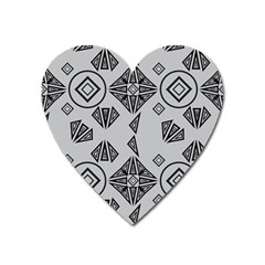 Abstract Pattern Geometric Backgrounds   Heart Magnet by Eskimos