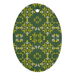 Abstract Pattern Geometric Backgrounds   Oval Ornament (two Sides) by Eskimos