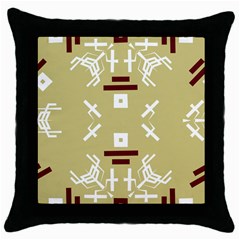 Abstract Pattern Geometric Backgrounds   Throw Pillow Case (black) by Eskimos