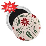  Folk flowers floral art print Flowers abstract art  2.25  Magnets (100 pack)  Front