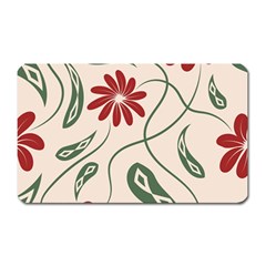  Folk Flowers Floral Art Print Flowers Abstract Art  Magnet (rectangular) by Eskimos