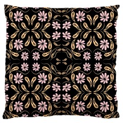 Folk Flowers Print Floral Pattern Ethnic Art Large Cushion Case (one Side) by Eskimos