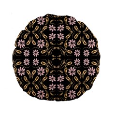 Folk Flowers Print Floral Pattern Ethnic Art Standard 15  Premium Round Cushions by Eskimos