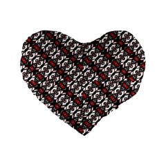 Linear Geometric Modern Pattern Standard 16  Premium Flano Heart Shape Cushions by dflcprintsclothing