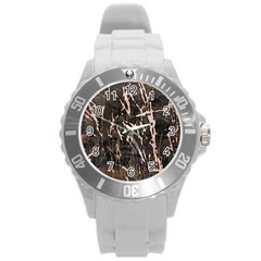 Abstract Light Games 4 Round Plastic Sport Watch (l) by DimitriosArt