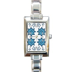 Abstract Pattern Geometric Backgrounds   Rectangle Italian Charm Watch by Eskimos