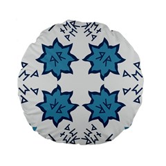 Abstract Pattern Geometric Backgrounds   Standard 15  Premium Flano Round Cushions