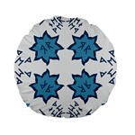 Abstract pattern geometric backgrounds   Standard 15  Premium Flano Round Cushions Back