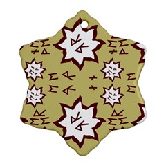 Abstract Pattern Geometric Backgrounds   Snowflake Ornament (two Sides) by Eskimos