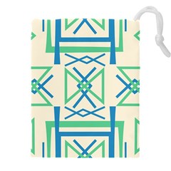 Abstract Pattern Geometric Backgrounds   Drawstring Pouch (4xl) by Eskimos