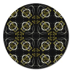 Abstract Pattern Geometric Backgrounds   Magnet 5  (round) by Eskimos
