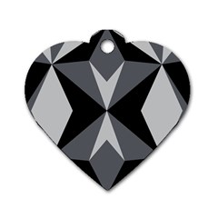 Abstract Pattern Geometric Backgrounds   Dog Tag Heart (two Sides) by Eskimos