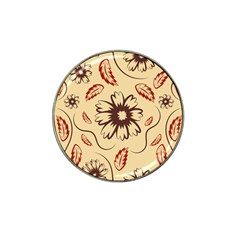 Folk Flowers Print Floral Pattern Ethnic Art Hat Clip Ball Marker (4 Pack) by Eskimos