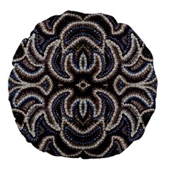 Embroidered Patterns Large 18  Premium Flano Round Cushions