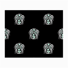 Tibal Mask Motif Drawing Pattern Small Glasses Cloth
