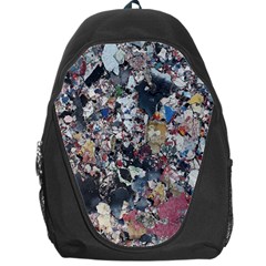 Multicolored Debris Texture Print Backpack Bag by dflcprintsclothing