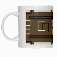 Abstract Pattern Geometric Backgrounds   White Mugs by Eskimos