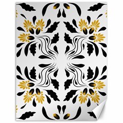 Folk Flowers Print Floral Pattern Ethnic Art Canvas 12  X 16  by Eskimos