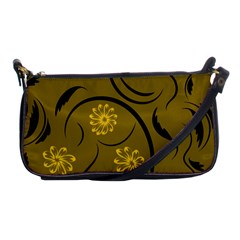 Folk Flowers Print Floral Pattern Ethnic Art Shoulder Clutch Bag by Eskimos