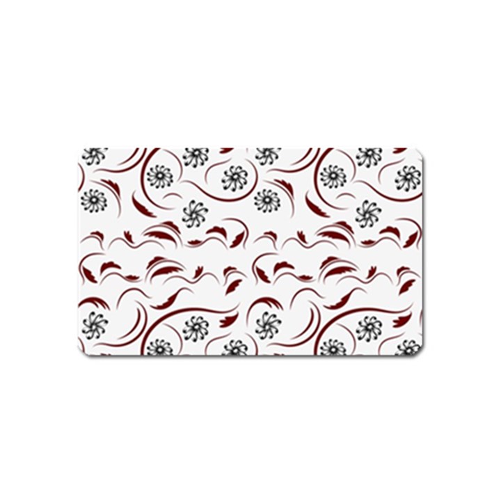 Folk flowers print Floral pattern Ethnic art Magnet (Name Card)